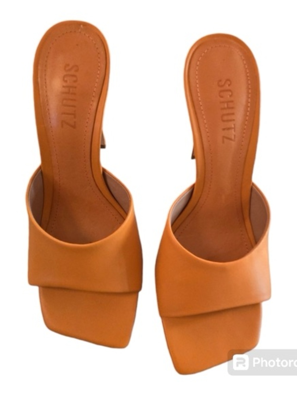 Schutz Kate Mule Heel Sandal In Tangerine Orange
SCHUTZ